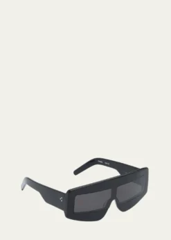 Rick OwensMen's Phleg Acetate Rectangle Sunglasses