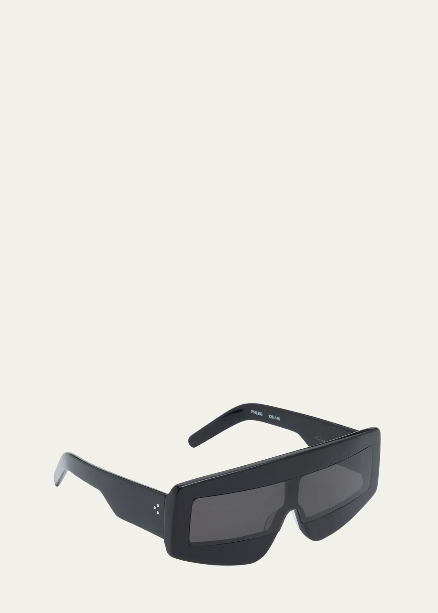 Rick OwensMen's Phleg Acetate Rectangle Sunglasses