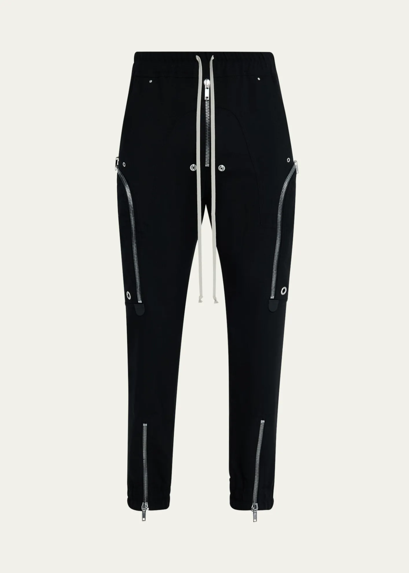 Rick OwensMen's Zipped Wool Drawstring Pants