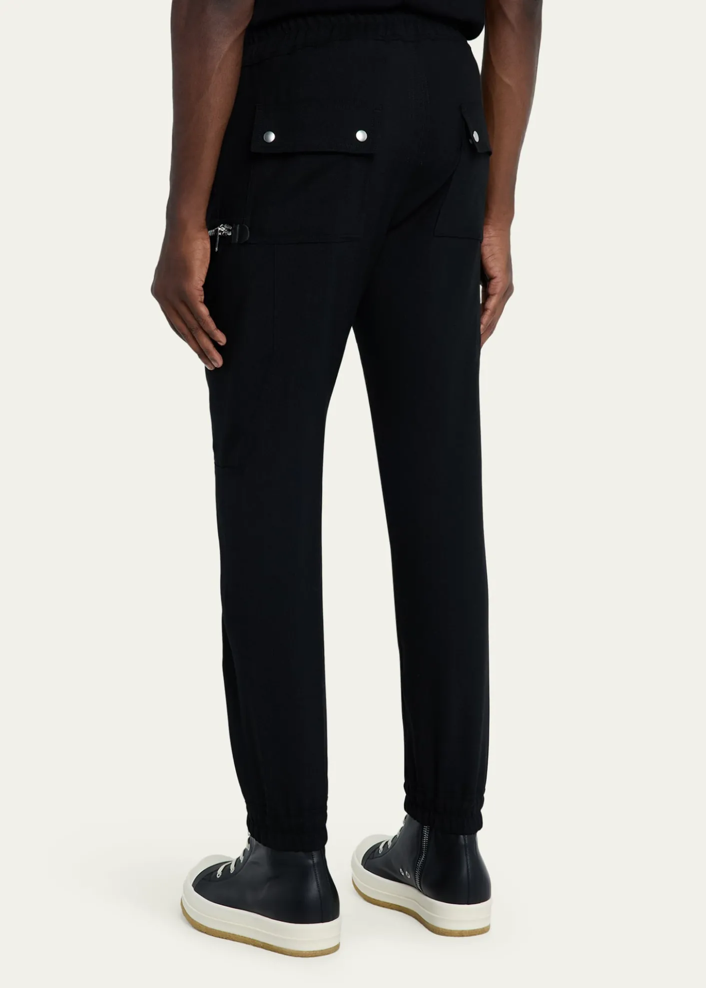 Rick OwensMen's Zipped Wool Drawstring Pants