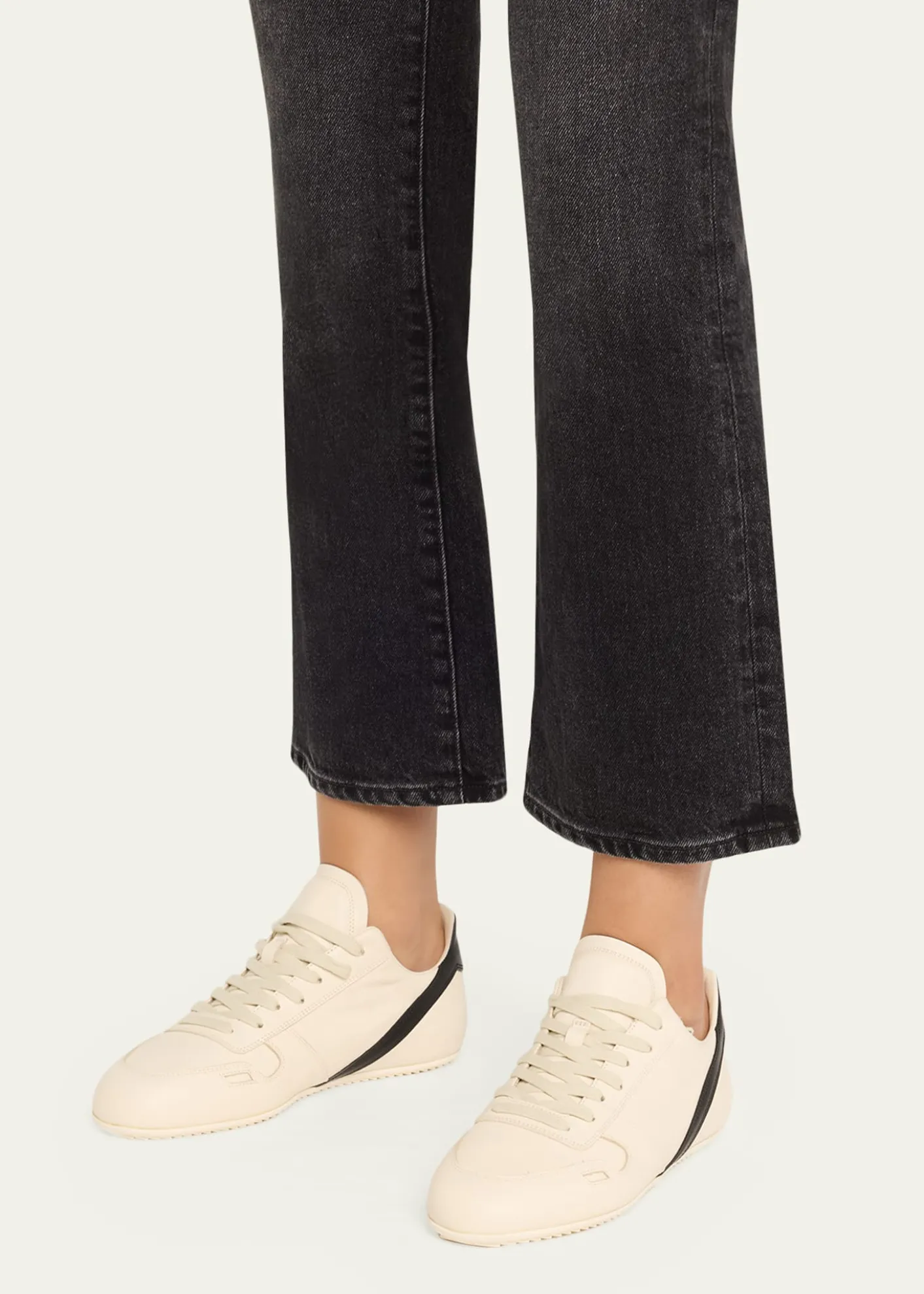 Rick OwensMinimal Leather Low-Top Sneakers