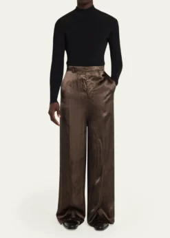 Rick OwensSatin Wide-Leg Pants