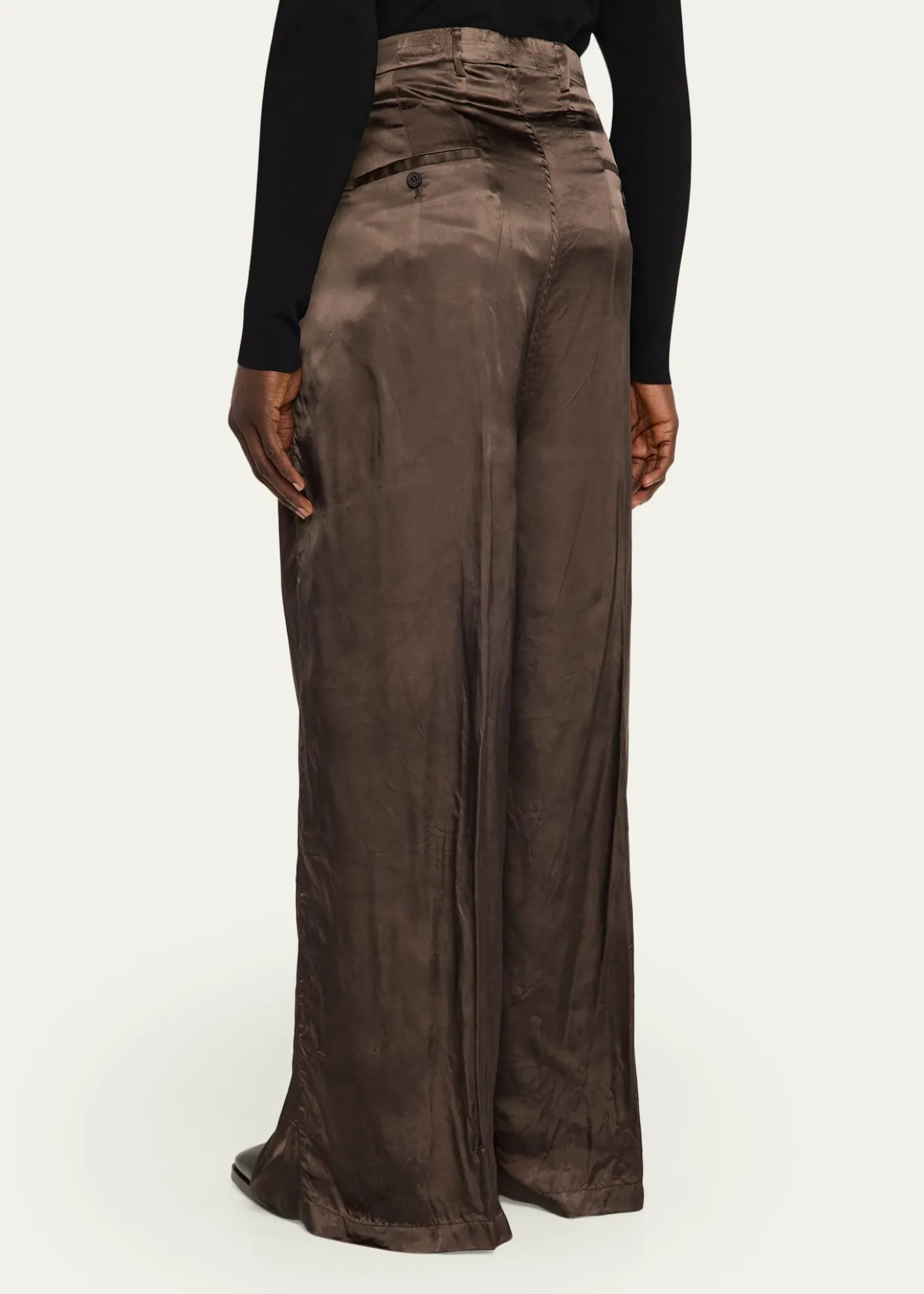 Rick OwensSatin Wide-Leg Pants