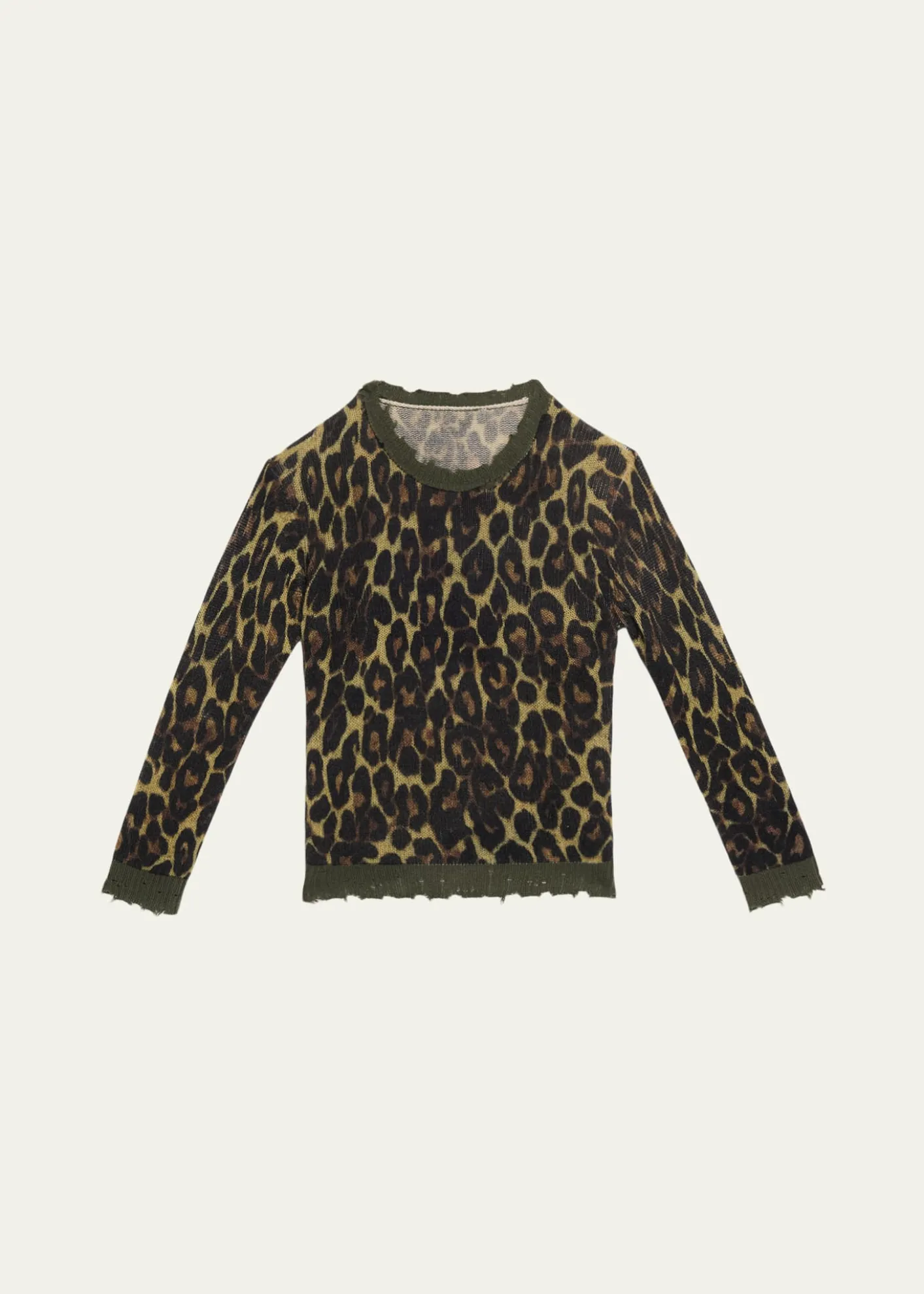 R13Leopard-Print Cashmere Sweater