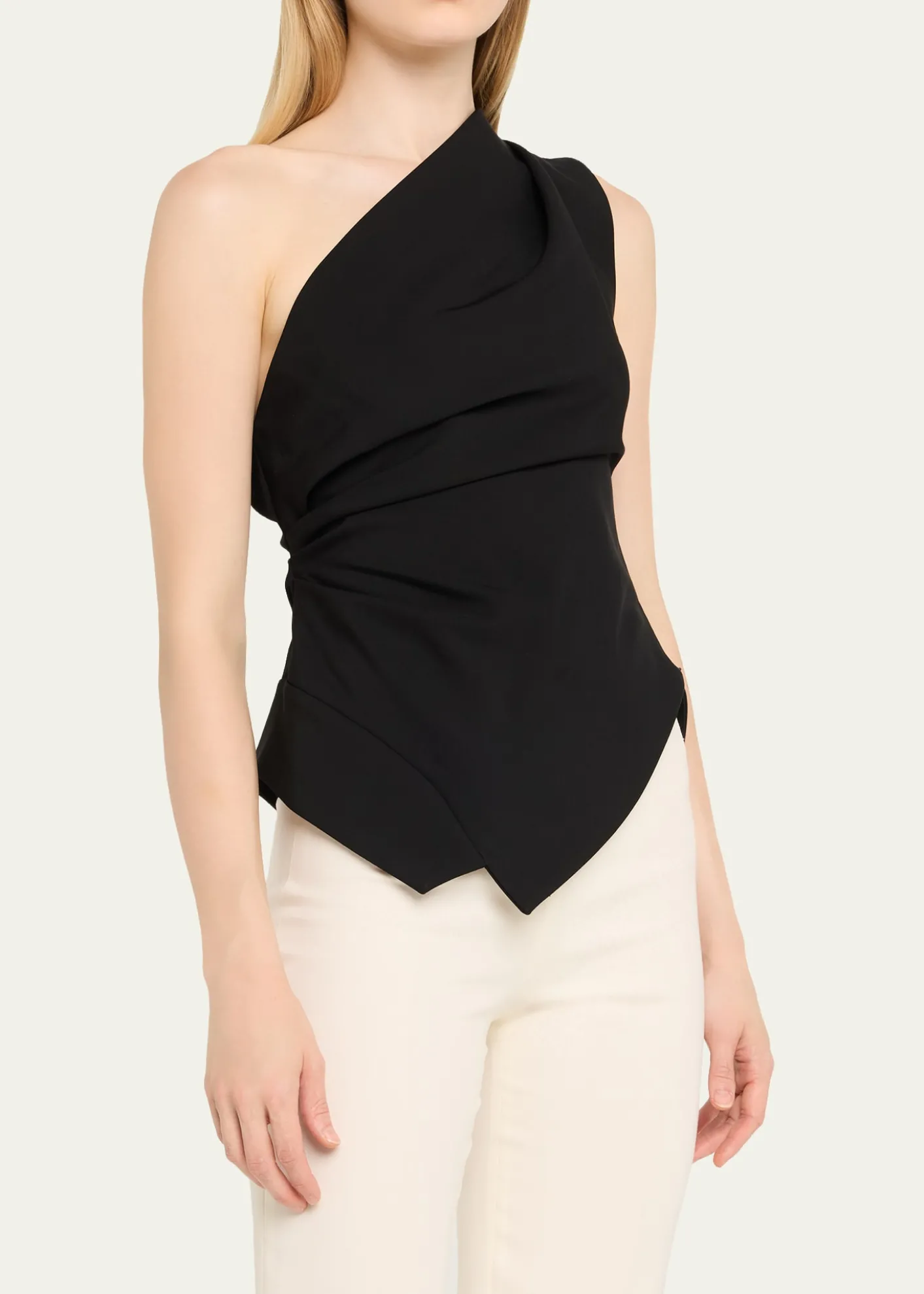 RoheDraped One-Shoulder Top