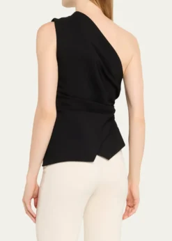 RoheDraped One-Shoulder Top