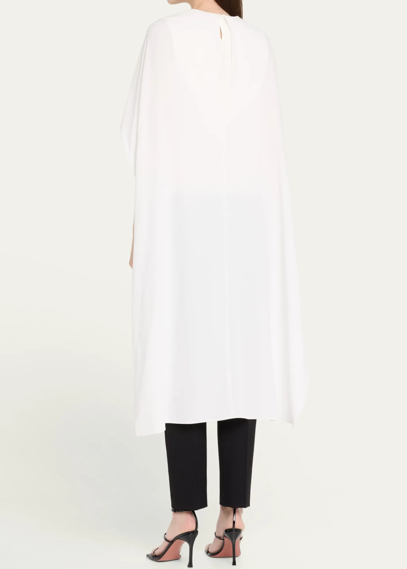 Roland MouretAsymmetric Satin Crepe Cape Top