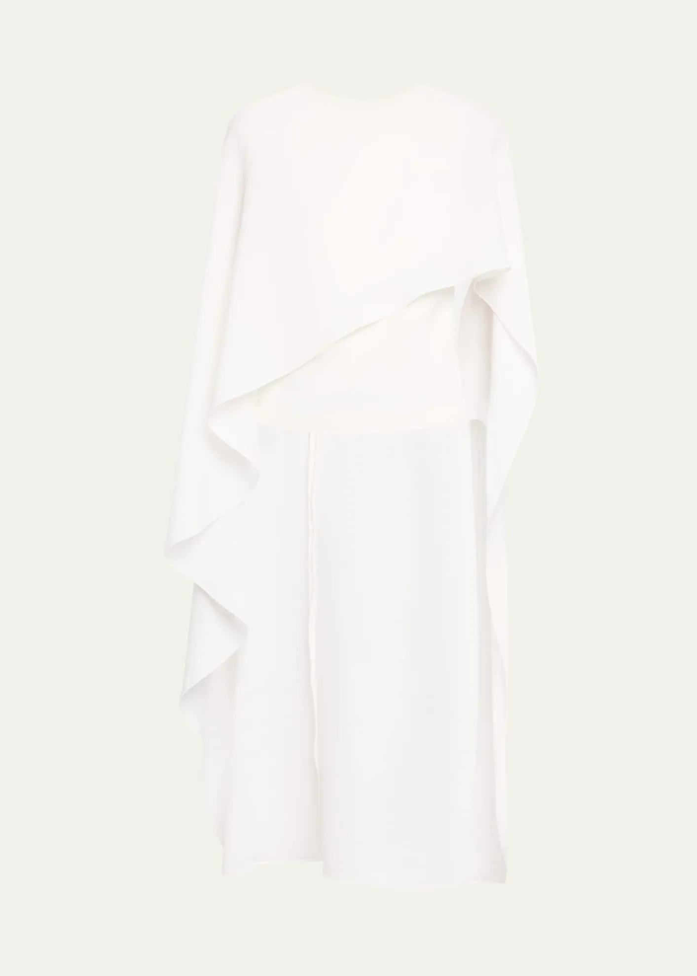 Roland MouretAsymmetric Satin Crepe Cape Top