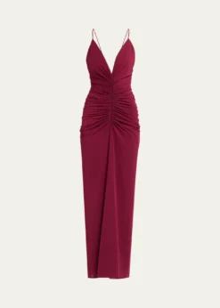 Ronny KoboAnya Ruched Tissue Jersey Column Gown