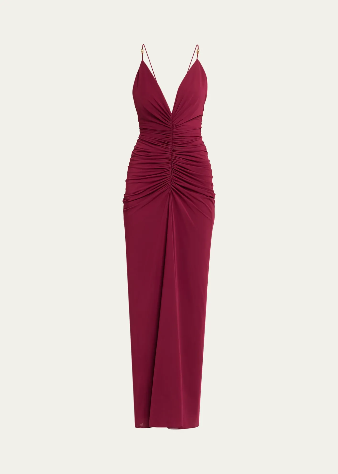 Ronny KoboAnya Ruched Tissue Jersey Column Gown