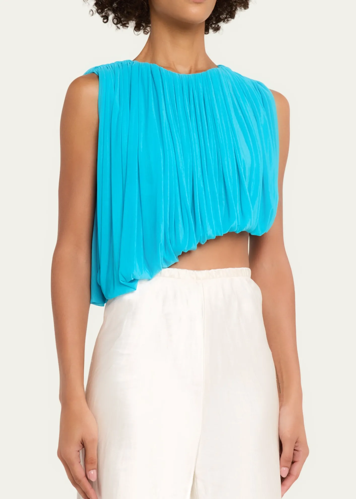Ronny KoboChelly Sleeveless Asymmetric Draped Jersey Top