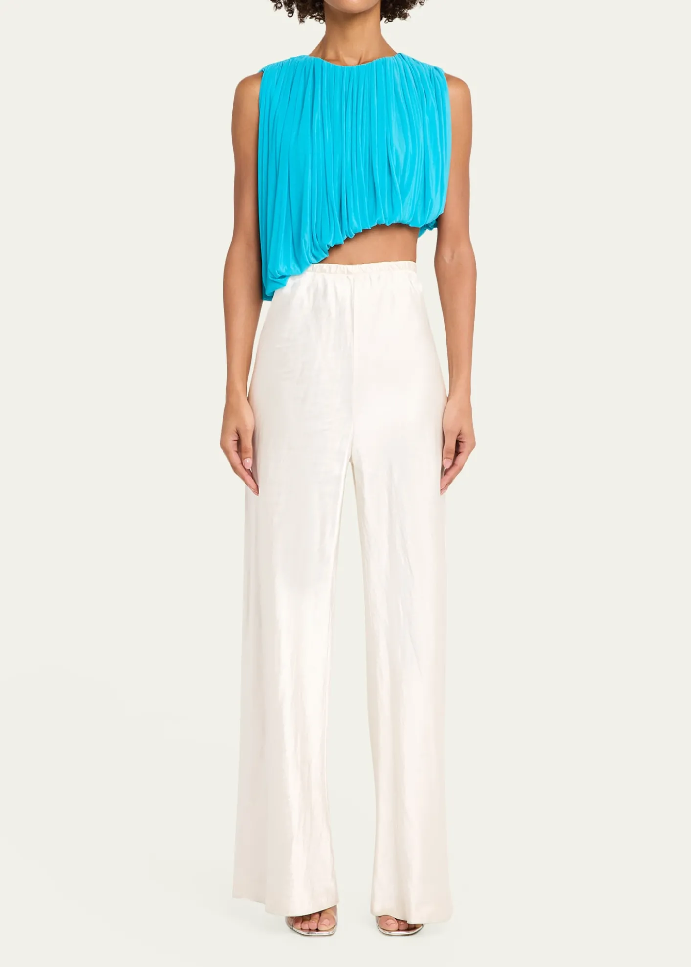 Ronny KoboChelly Sleeveless Asymmetric Draped Jersey Top