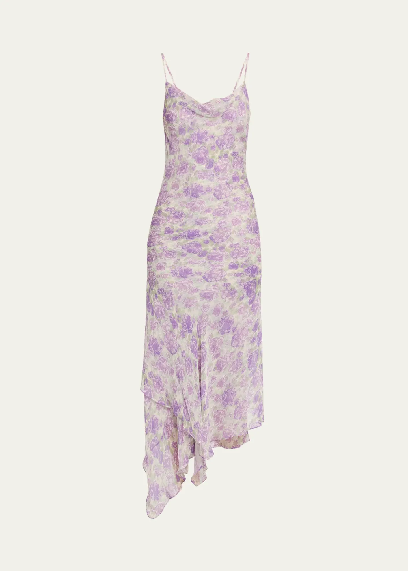 Ronny KoboKaa Backless Floral-Print Midi Dress