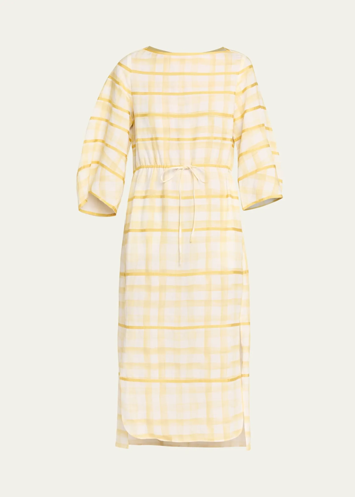 Rosie AssoulinRibbon-Embellished Plaid Midi Caftan