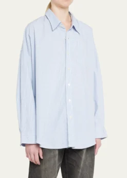 R13Oxford Oversized Pin-Stripe Shirt