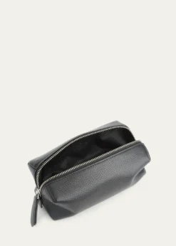 ROYCE New YorkMonogrammed Leather Zippered Utility Bag, Personalized