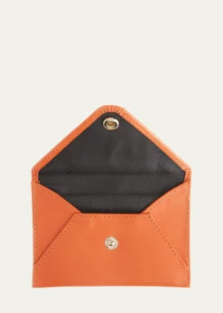 ROYCE New YorkMonogrammed Leather Envelope Style Card Holder, Personalized