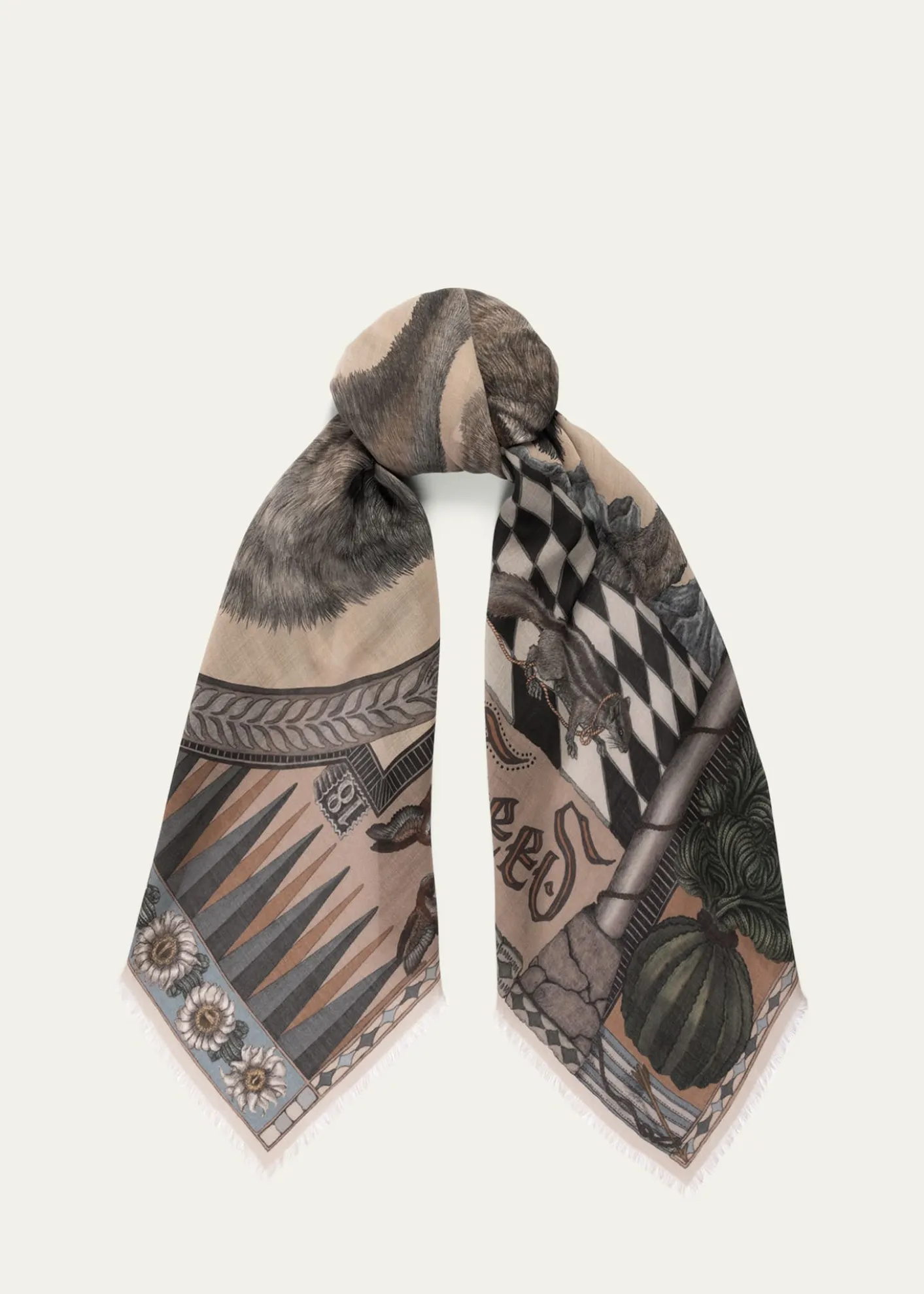 Sabina SavageThe Wolf You Feed Cashmere Scarf