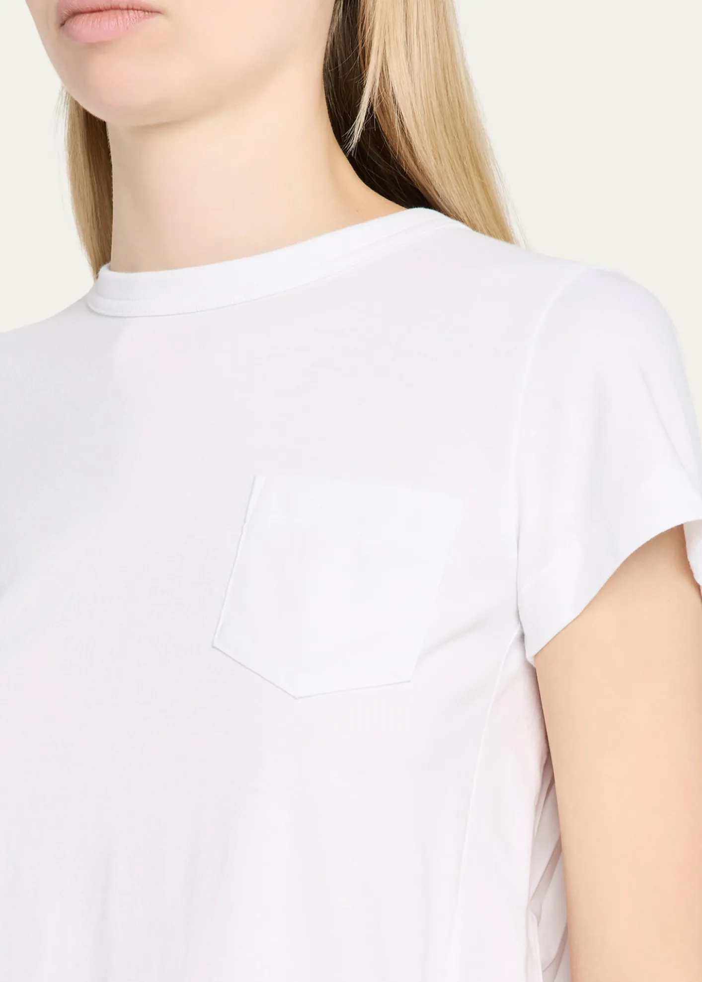 SACAICotton Poplin x Cotton Jersey T-Shirt