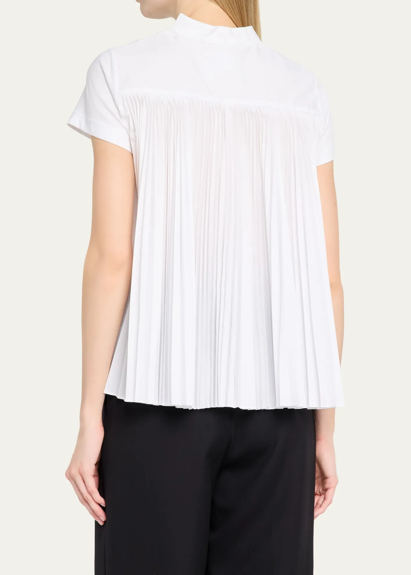SACAICotton Poplin x Cotton Jersey T-Shirt