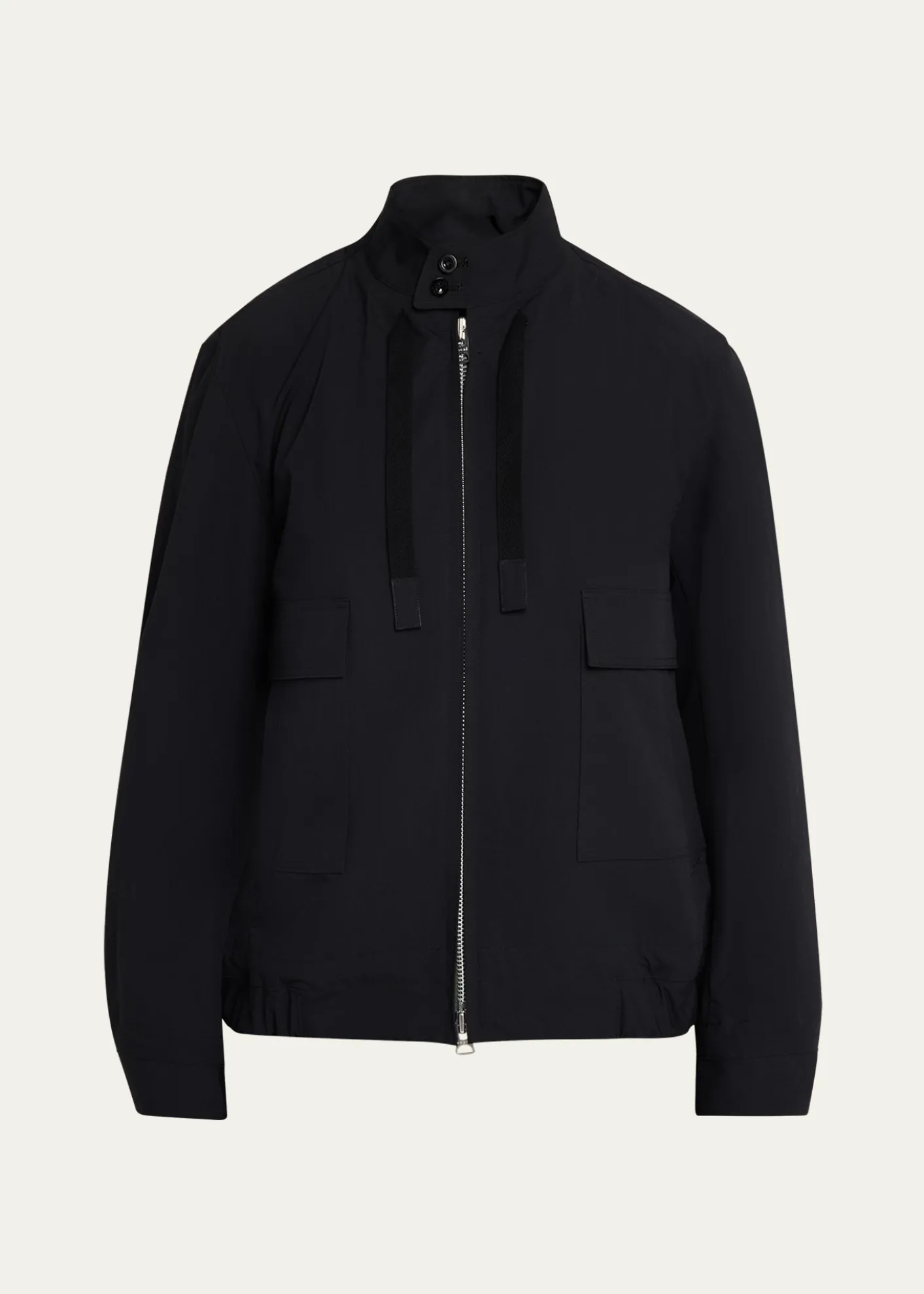 SACAIMen's Nylon Flap-Pocket Jacket