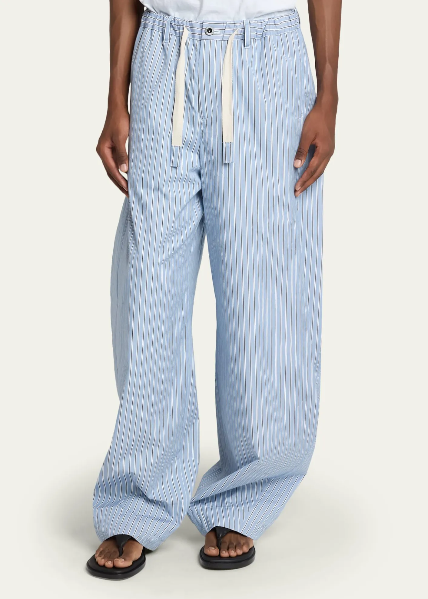 SACAIMen's Striped Drawstring Pants
