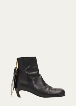 SACAIPuller Leather Ankle Booties