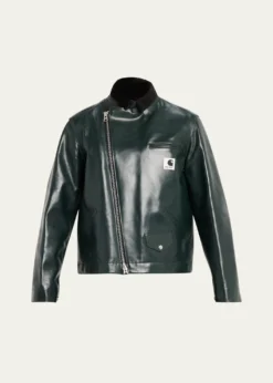 SACAI x CARHARTT WIPMen's Leather Moto Jacket