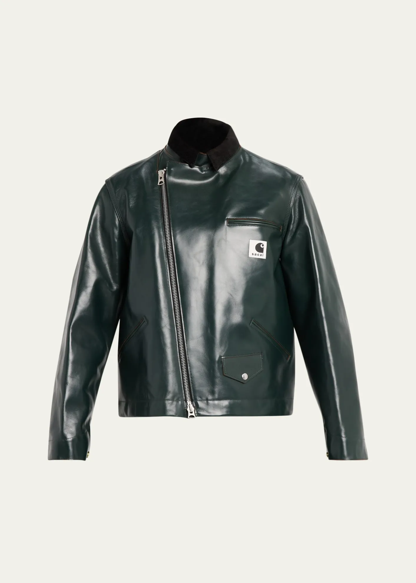 SACAI x CARHARTT WIPMen's Leather Moto Jacket