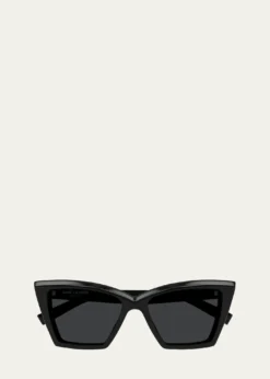 Saint LaurentBeveled Acetate Cat-Eye Sunglasses
