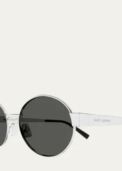 Saint LaurentLogo Metal Oval Sunglasses