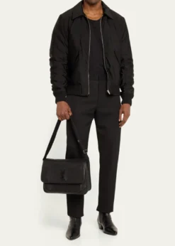Saint LaurentMen's Niki YSL Messenger Bag in Grained Leather