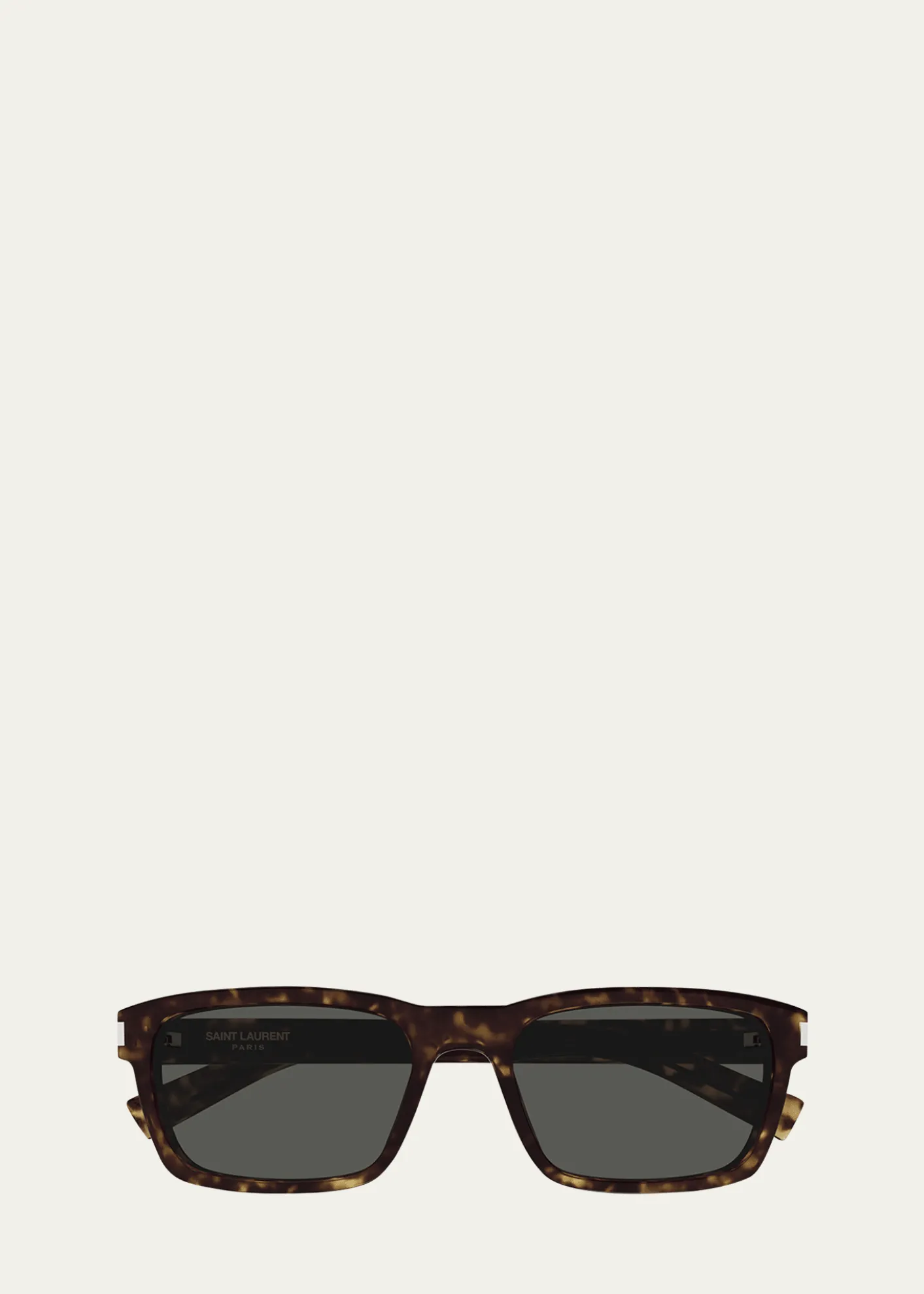Saint LaurentMen's Rectangle Acetate Sunglasses with Logo Detail