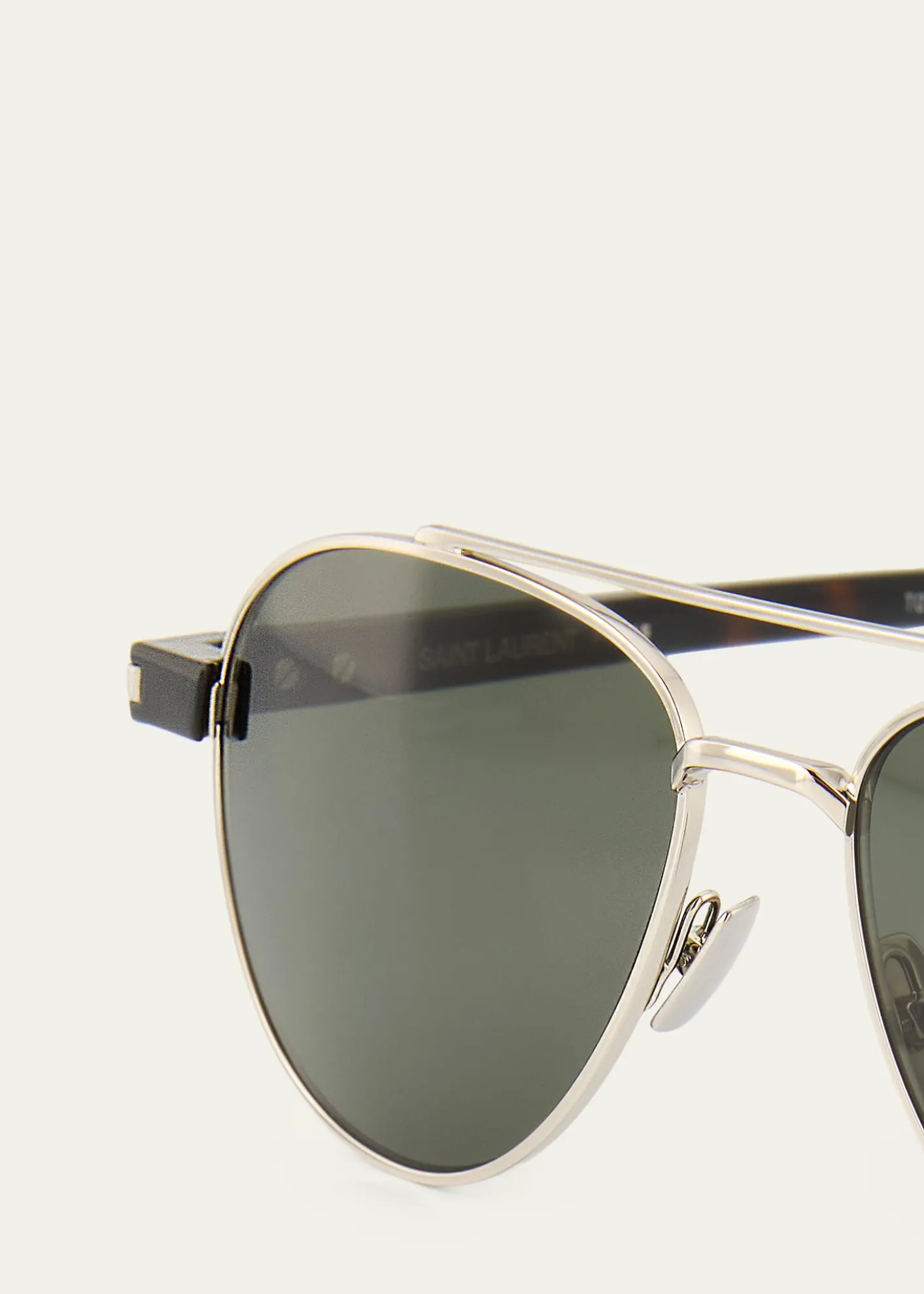Saint LaurentMen's Sl 843-002 Double-Bridge Aviator Sunglasses