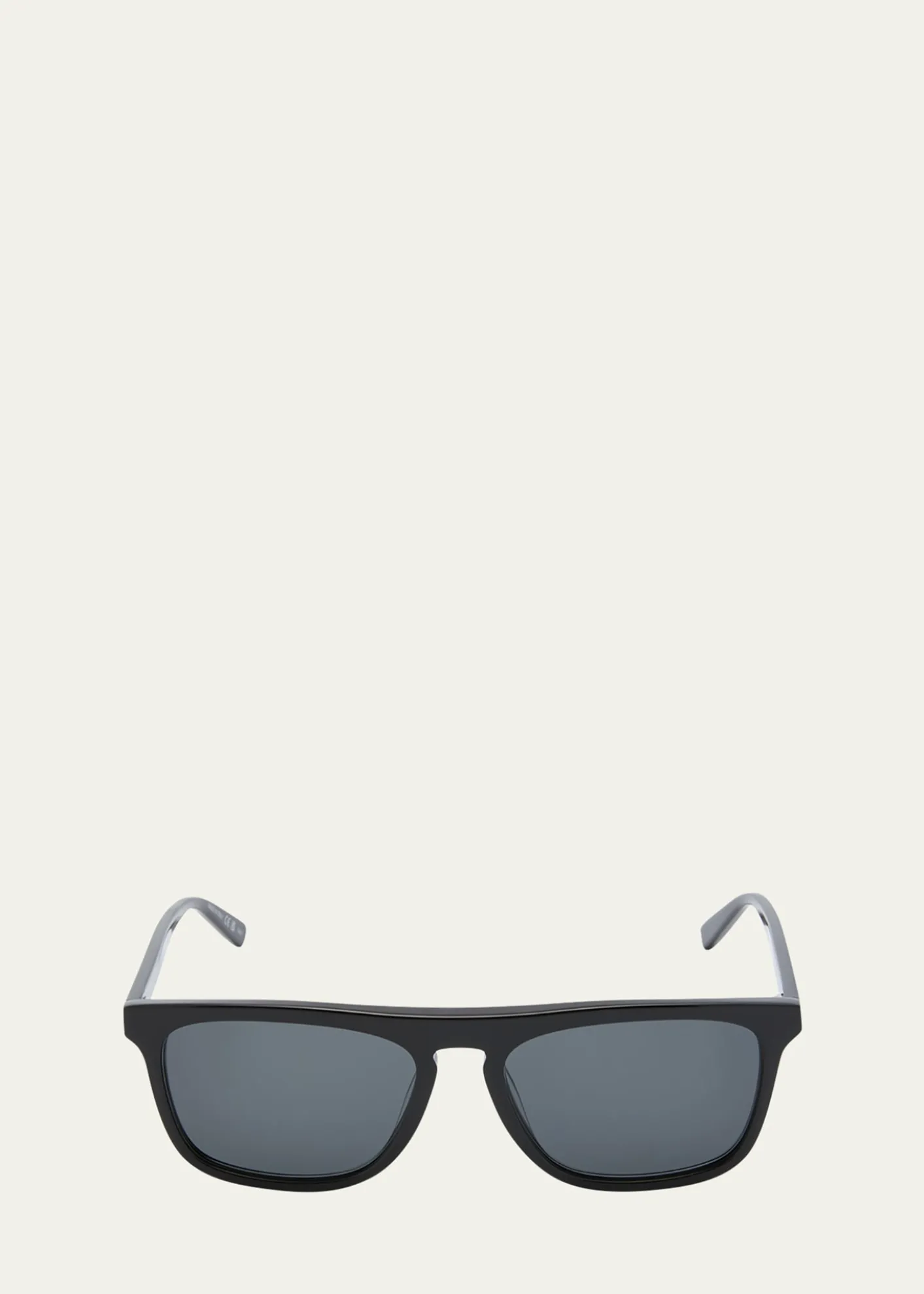 Saint LaurentMen's Slim Acetate Aviator Sunglasses with Logo