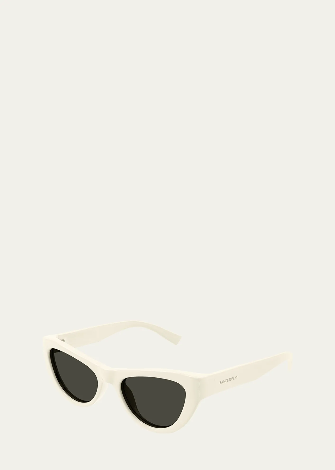 Saint LaurentSleek Logo Plastic Cat-Eye Sunglasses