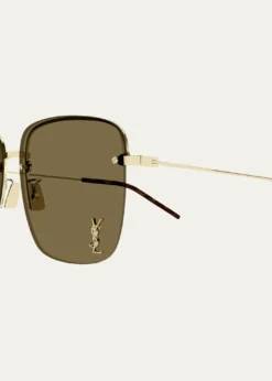 Saint LaurentYSL Rimless Square Metal Sunglasses