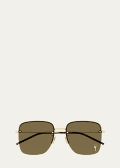 Saint LaurentYSL Rimless Square Metal Sunglasses