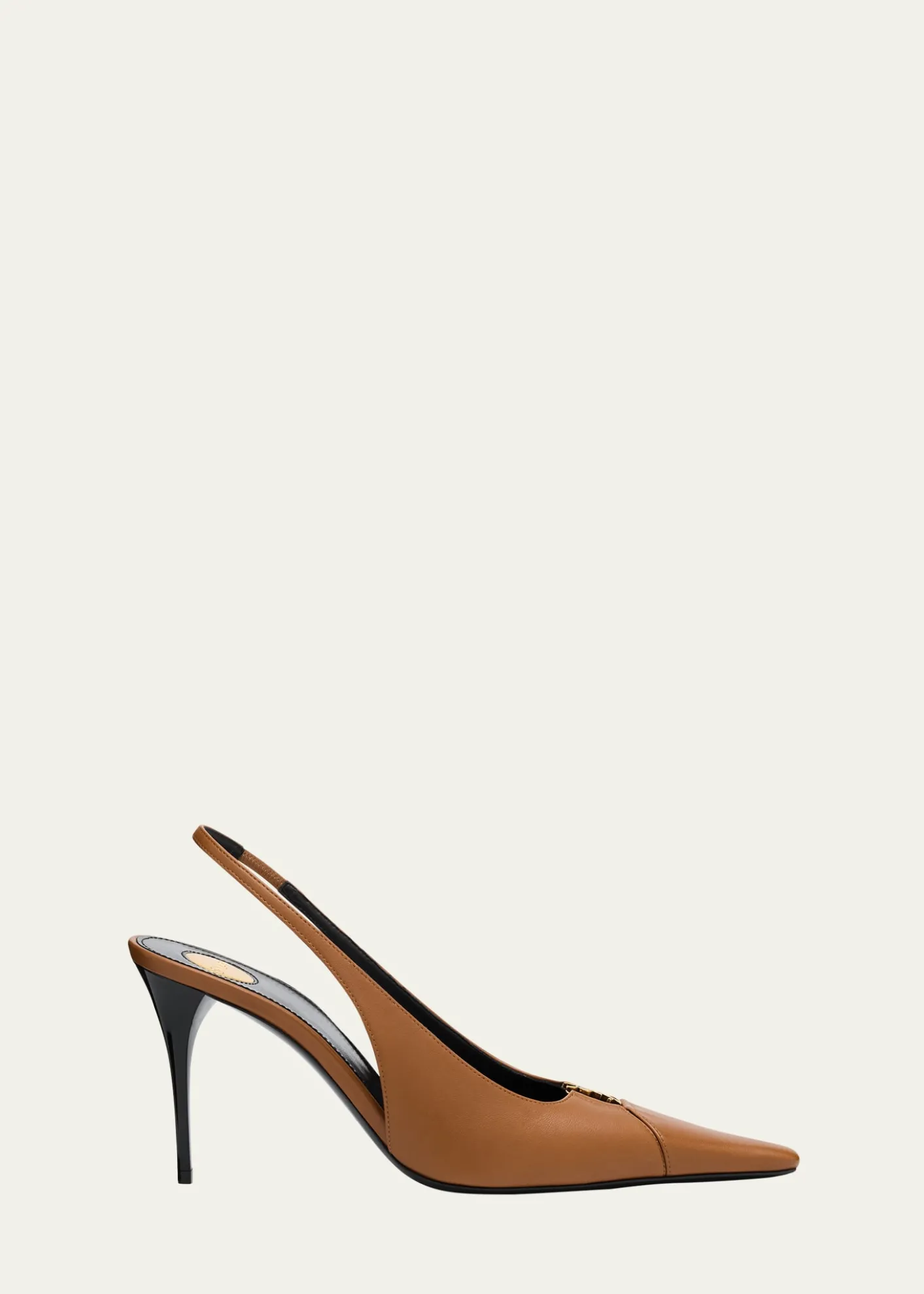 Saint LaurentBabylone Leather YSL Slingback Pumps