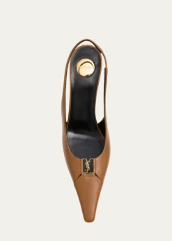 Saint LaurentBabylone Leather YSL Slingback Pumps