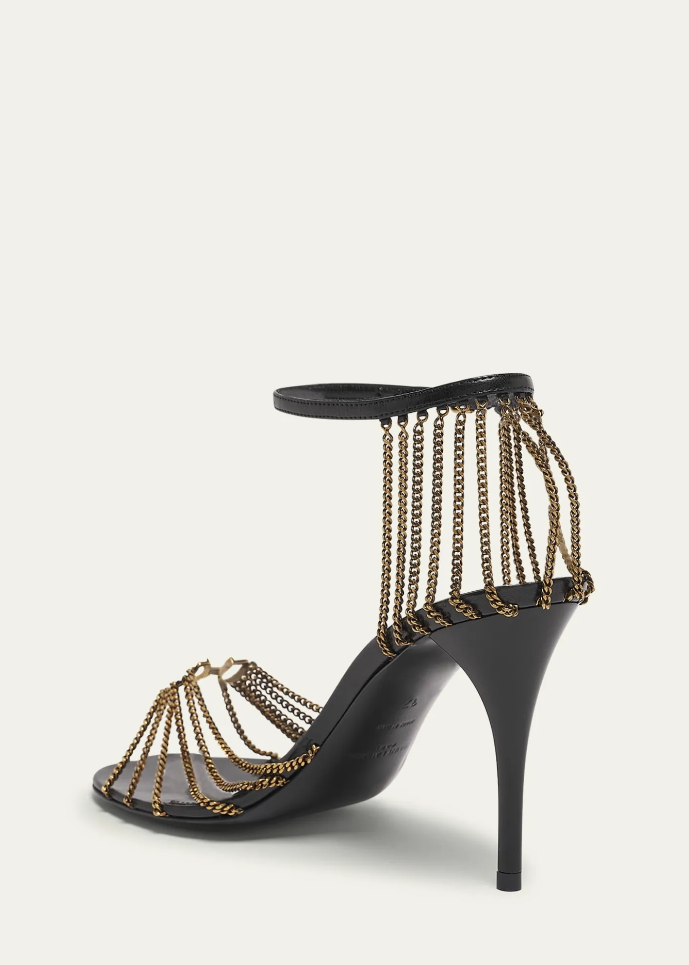 Saint LaurentBabylone Strappy Chain YSL Stiletto Sandals