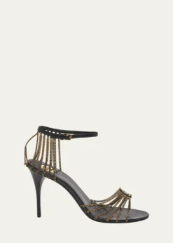 Saint LaurentBabylone Strappy Chain YSL Stiletto Sandals