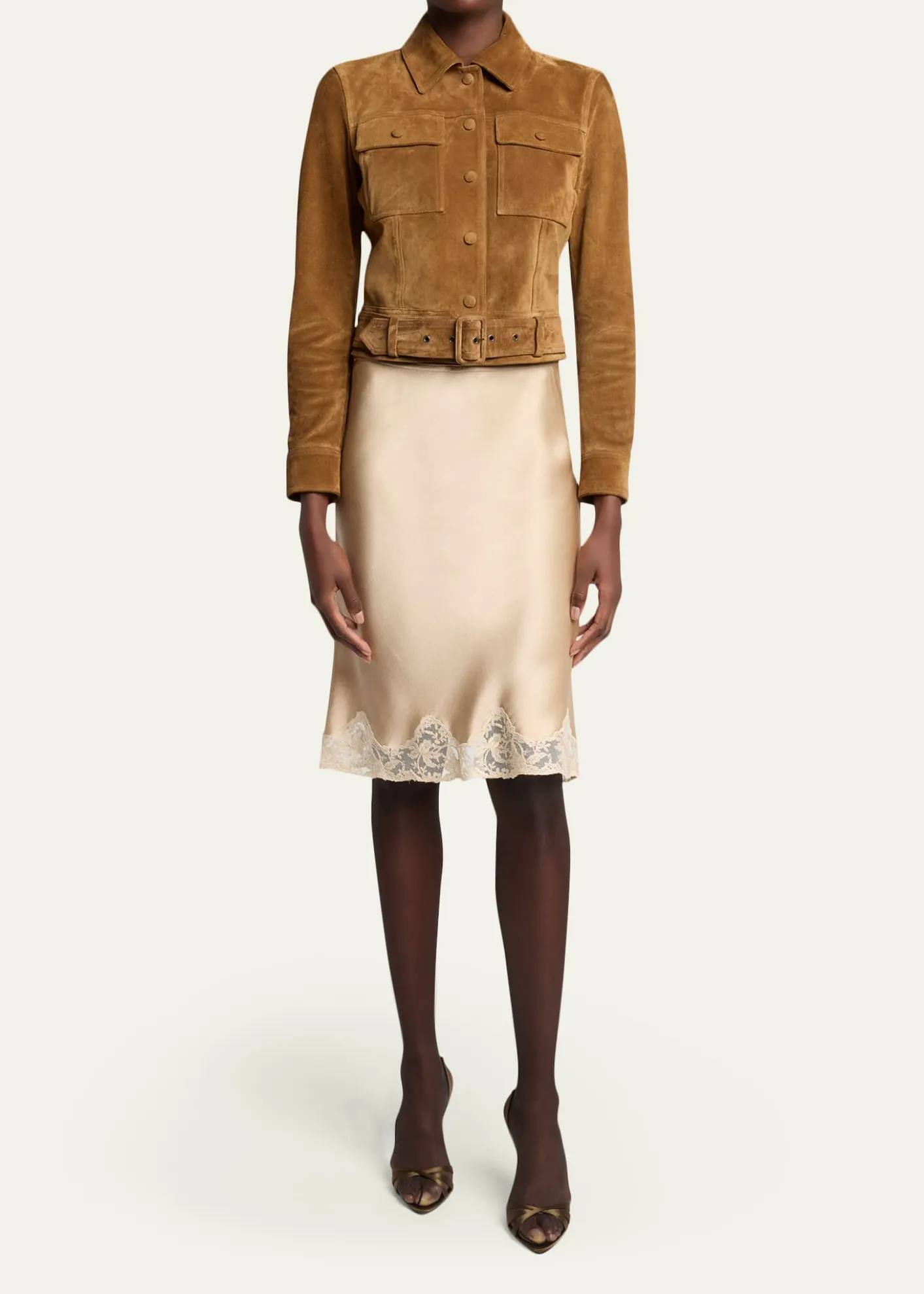 Saint LaurentBelted Suede Jacket