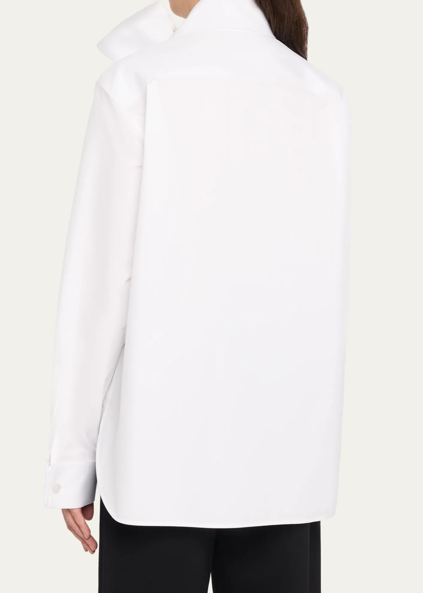 Saint LaurentBow-Detail Cotton Poplin Blouse