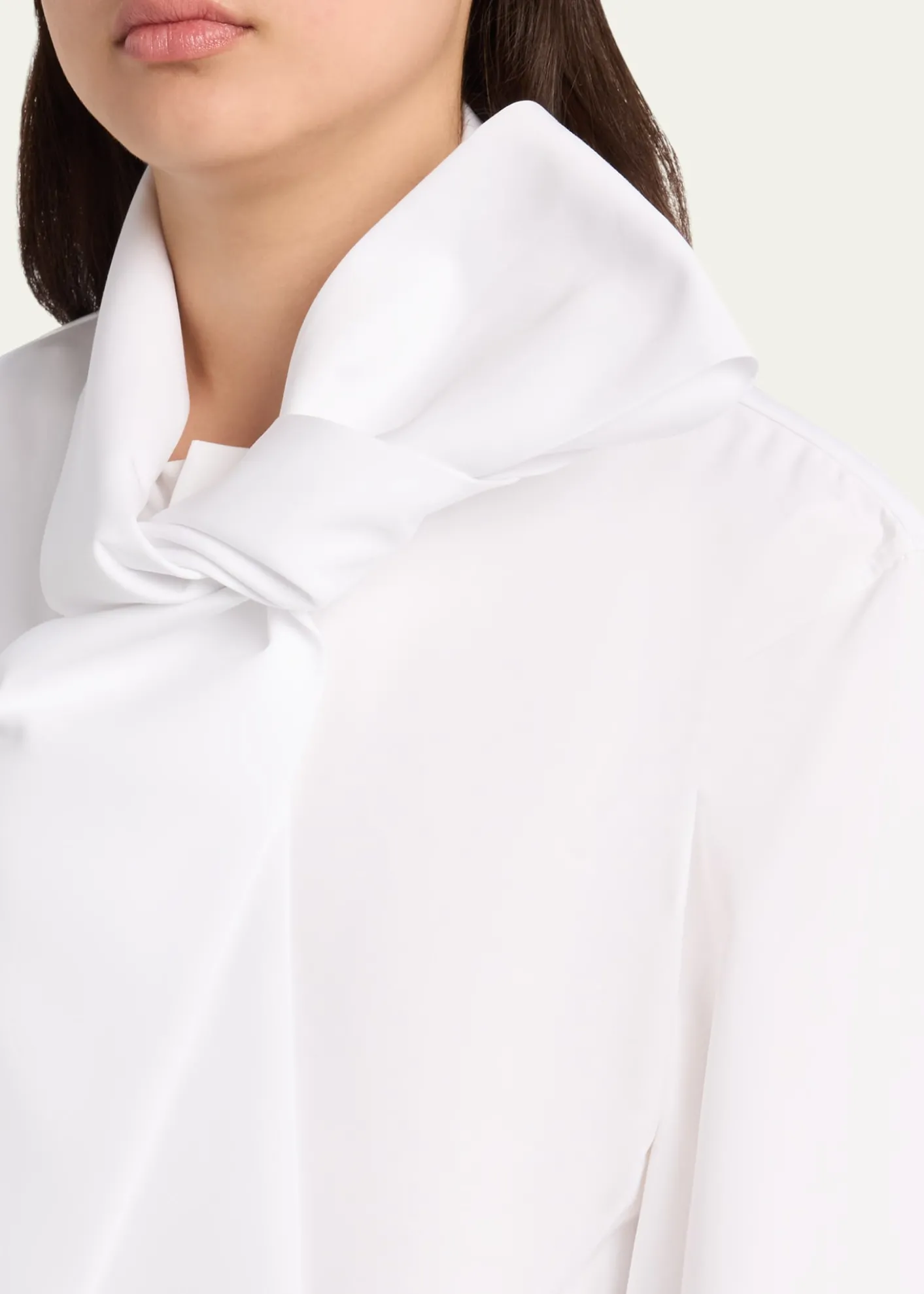 Saint LaurentBow-Detail Cotton Poplin Blouse