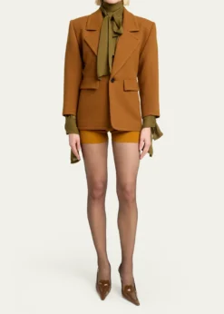 Saint LaurentBrushed Wool Single-Breasted Jacket