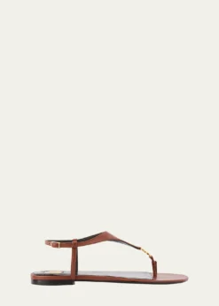 Saint LaurentCassandra YSL Smooth Leather Sandals