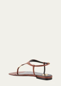 Saint LaurentCassandra YSL Smooth Leather Sandals