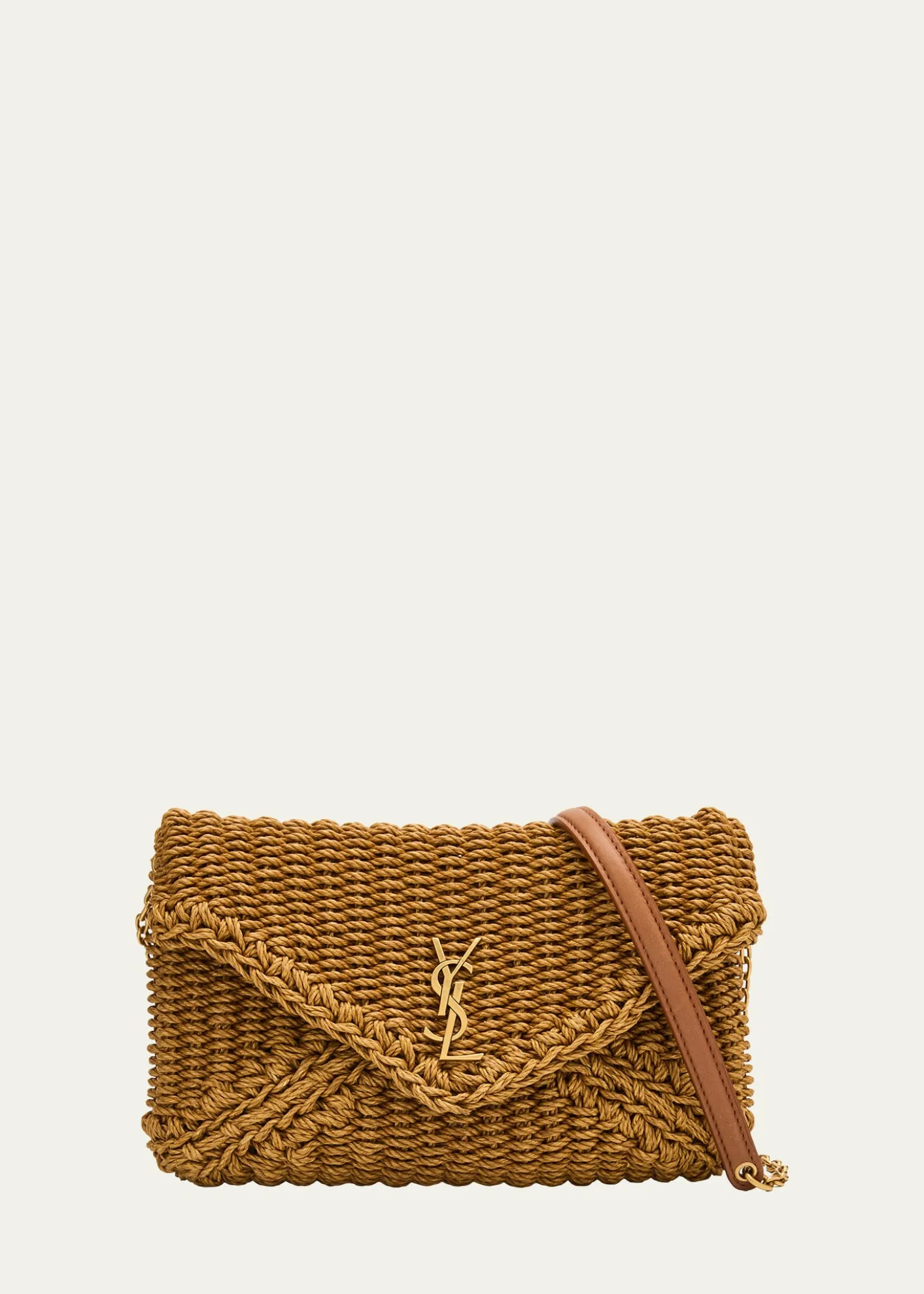 Saint LaurentCassandre YSL Woven Raffia Shoulder Bag Pouch Bag