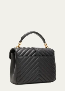 Saint LaurentCollege Medium Flap YSL Shoulder Bag in Quilted Leather
